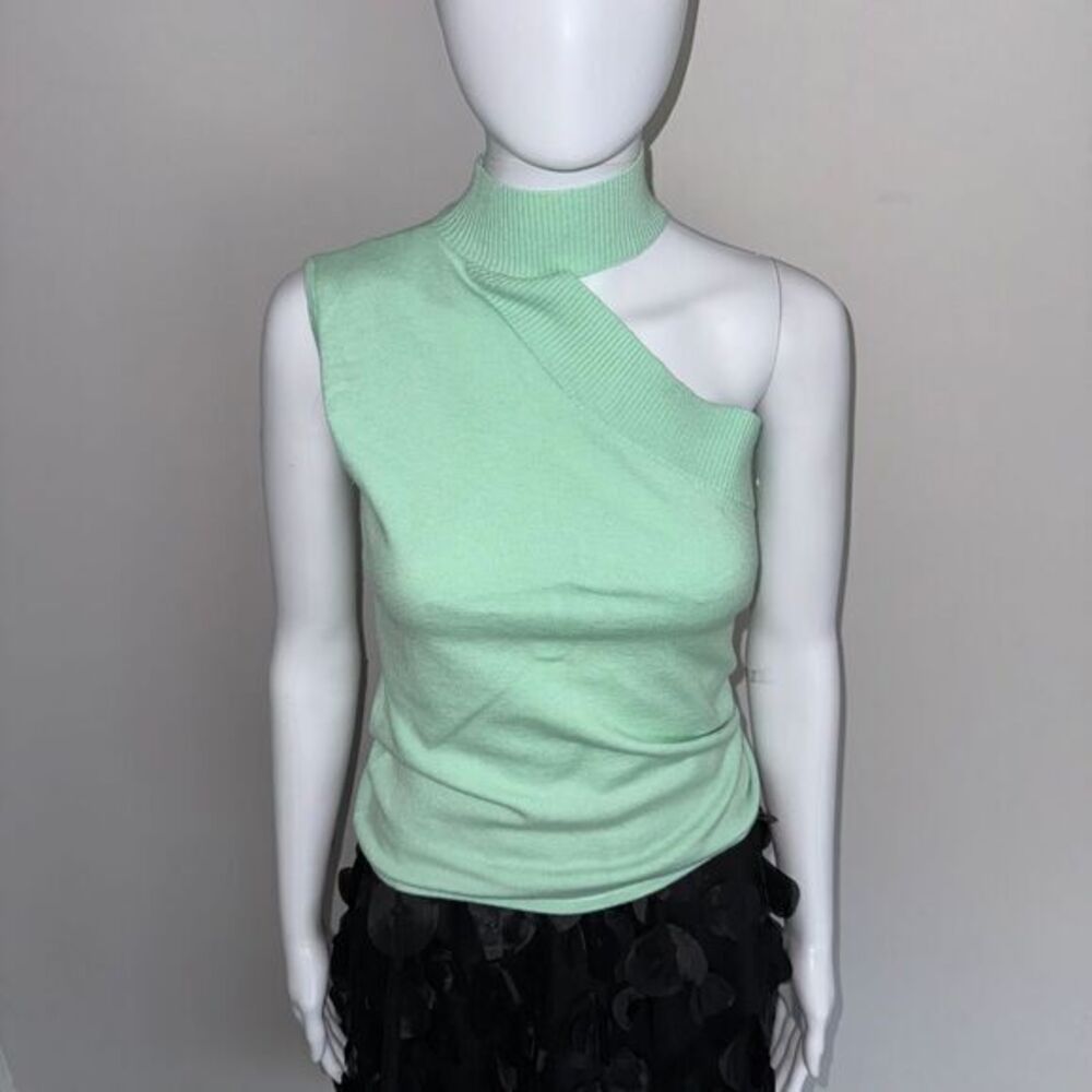 S by Serena One shoulder‎ Mint Green Top size L